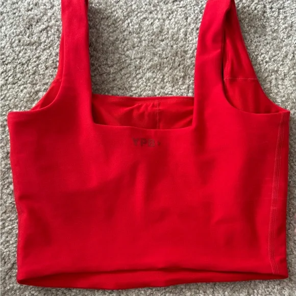 Abercrombie & Fitch YPB Red Sleeveless Fitted Crop Top - Picture 5 of 5